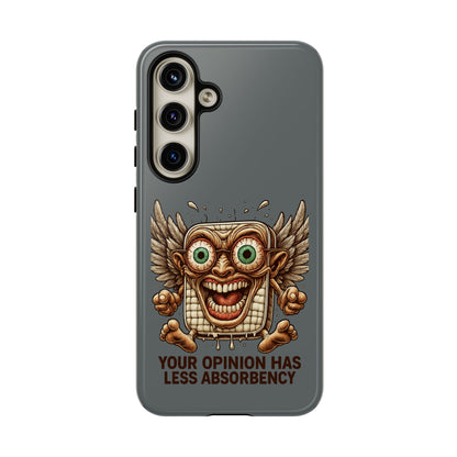 Phone Case — Funny Vintage Winged Toaster Design (“Your Opinion Has Less Absorbency”)