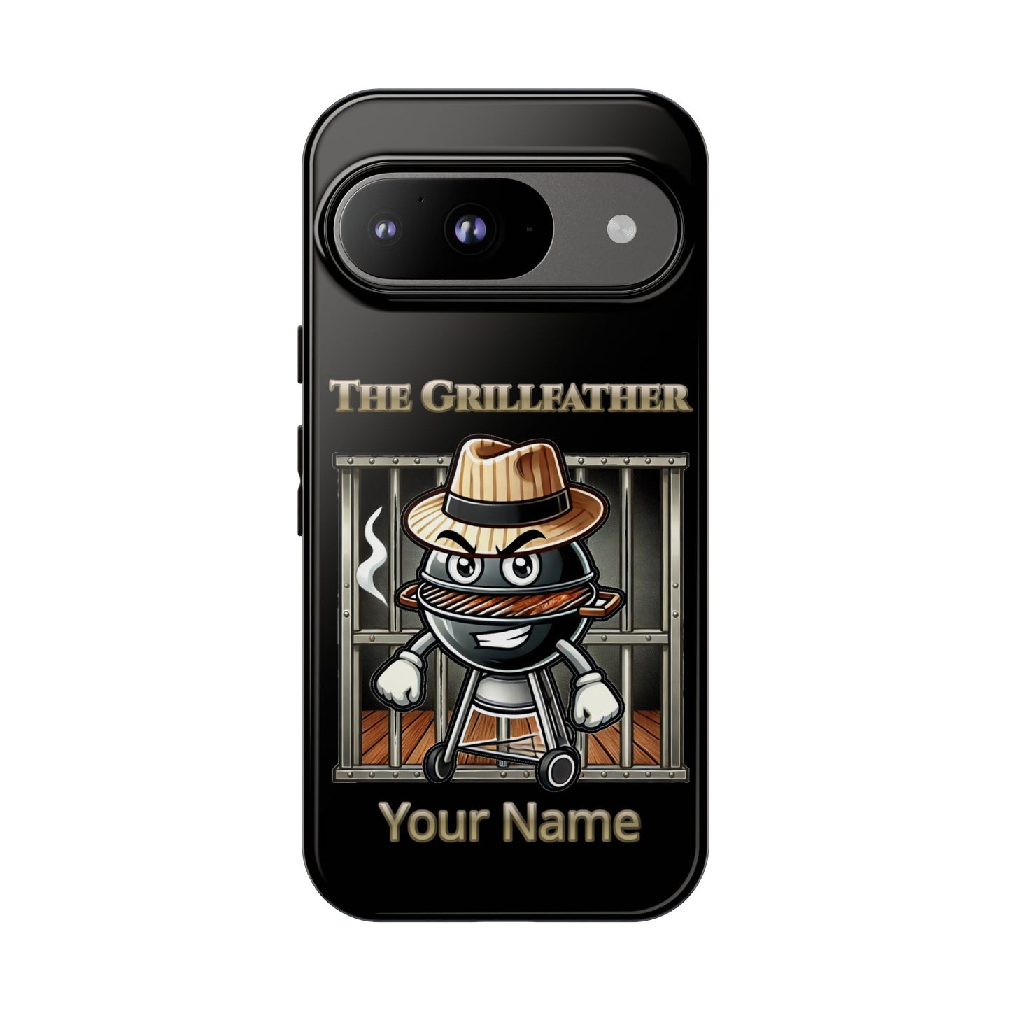 Grillfather Personalized Phone Case — Funny BBQ Smoker Design