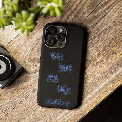 Phone Case — Blue Neon Graffiti "Tough Cases" Protective Cover