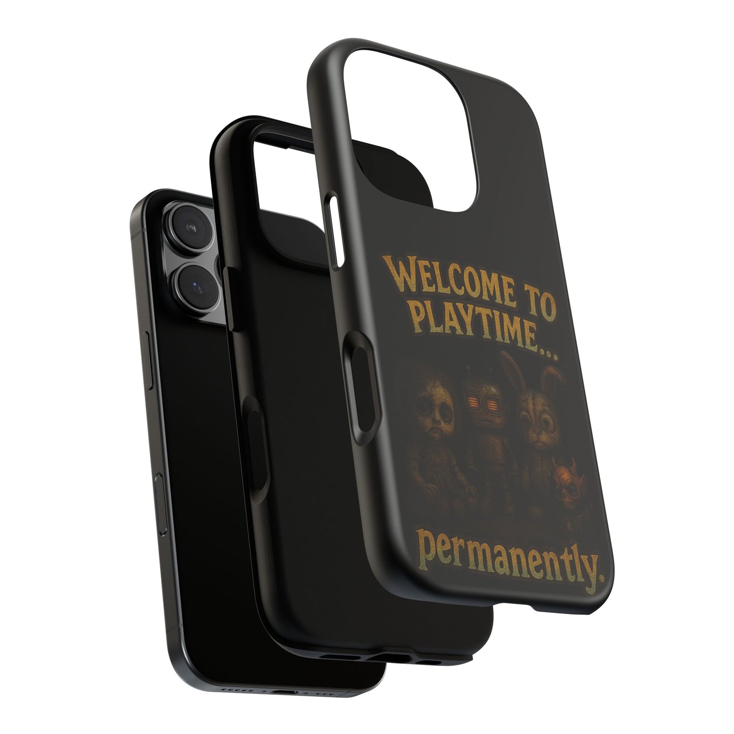 Phone Case — "Welcome to Playtime... Permanently." Horror Game Character Protective Case