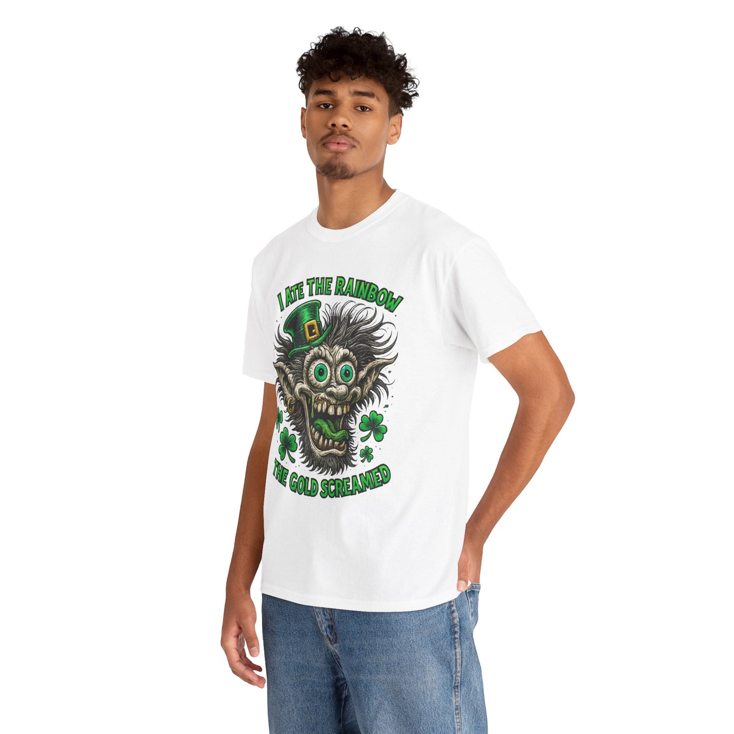 I Ate the Rainbow The Gold Scream'd T-Shirt | Creepy Leprechaun St. Patrick's