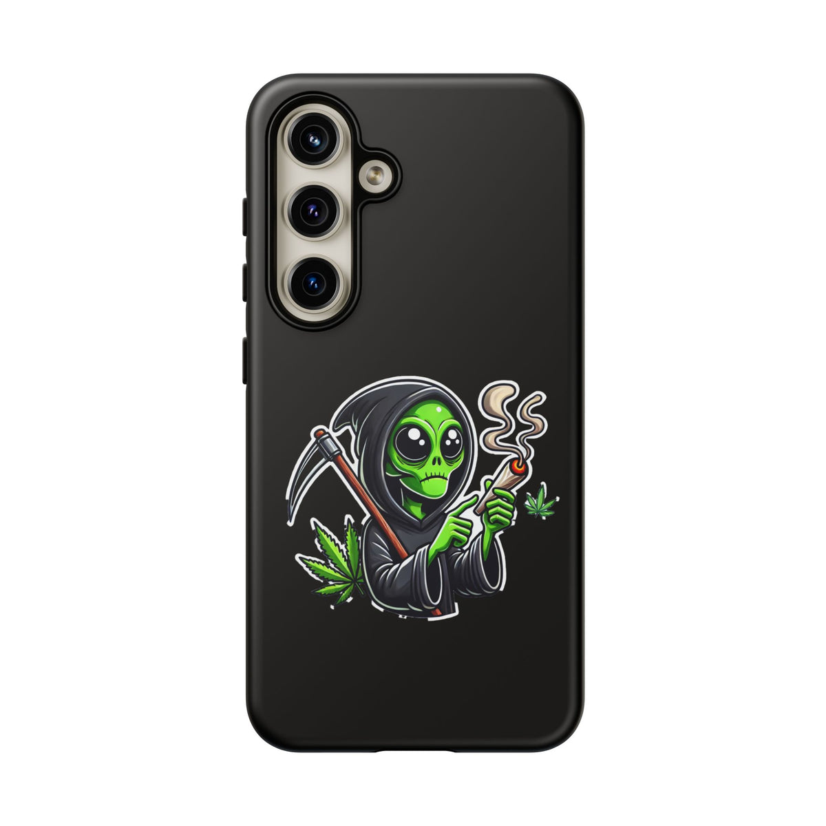 Reaper Alien Phone Case – Cute Grim Reaper Smoking Weed iPhone Case