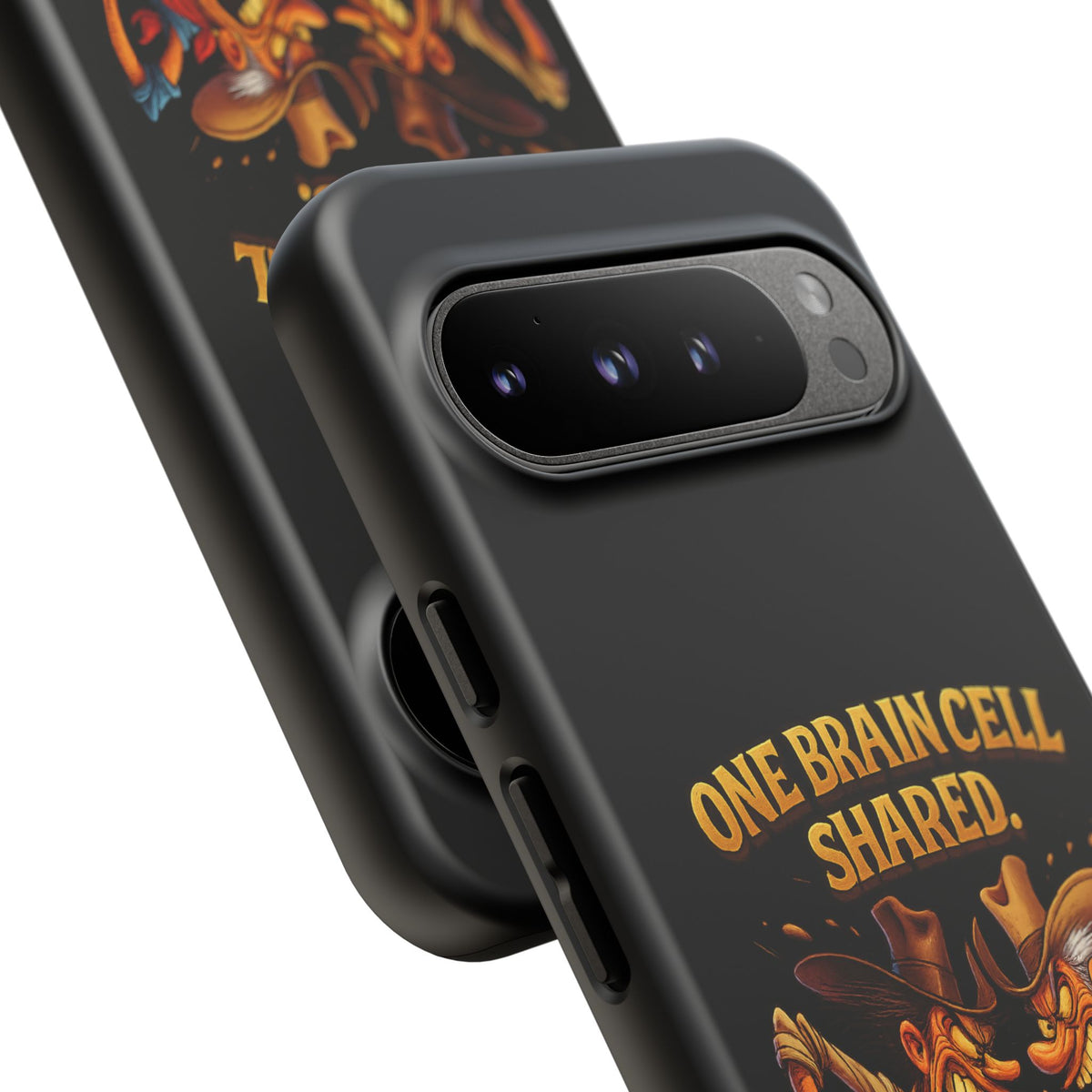 Phone Case — 'One Braincell Shared, Constantly Fighting for Custody' Funny Rivalry Cartoon