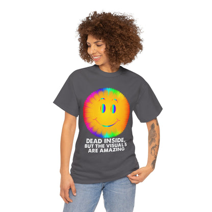 Dead Inside, But the Visuals Are Amazing – Trippy Smiley Face T-Shirt