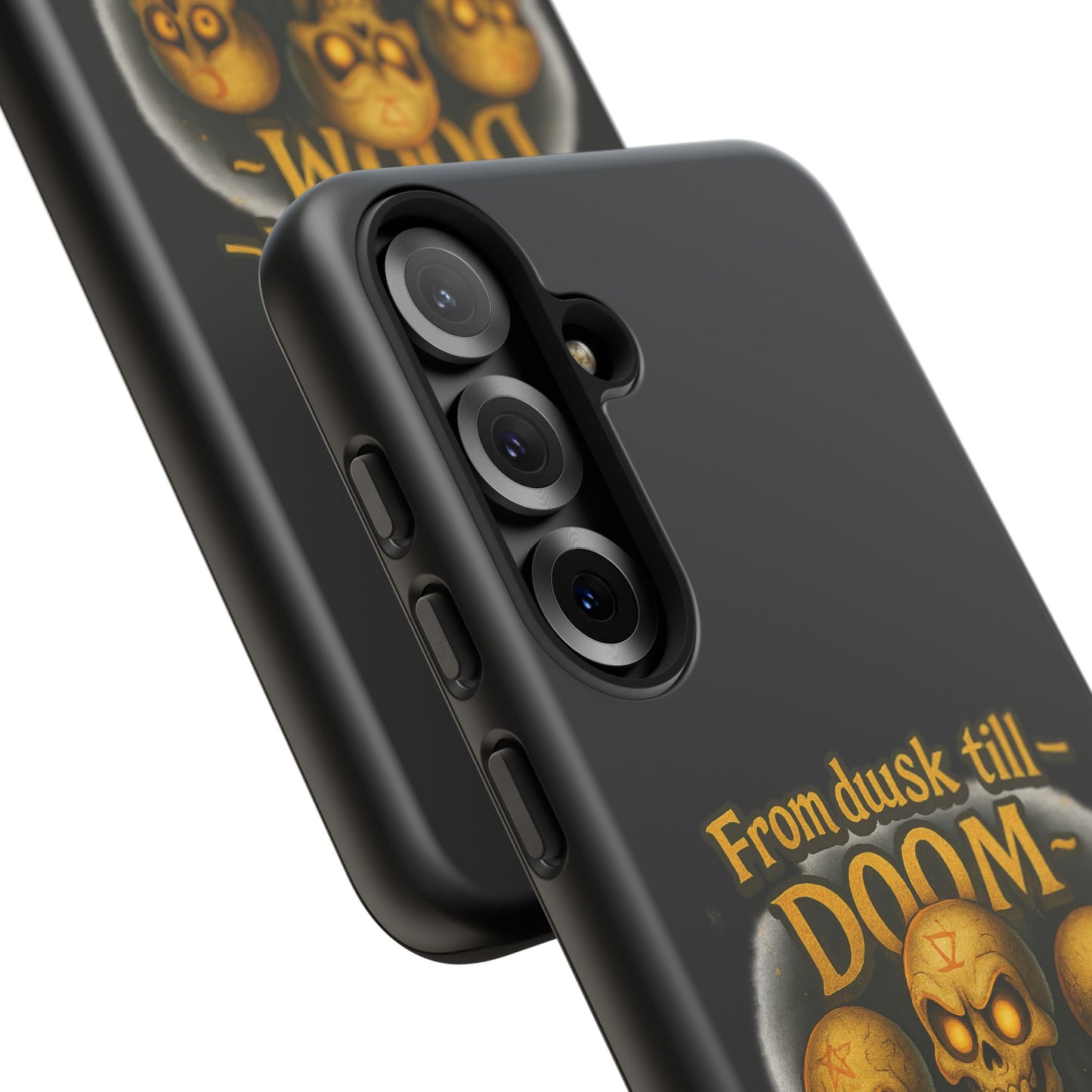 Phone Case — "From Dusk Till Doom We Jam" Skeleton Band Design