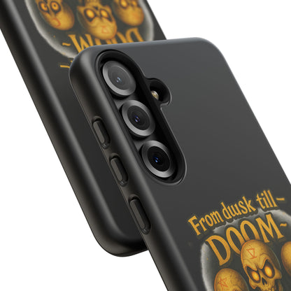 Phone Case — "From Dusk Till Doom We Jam" Skeleton Band Design