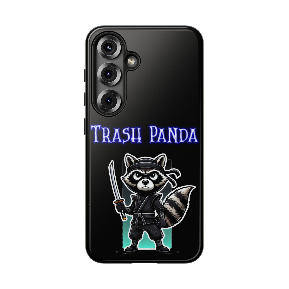 Trash Panda Ninja Phone Case — Cute Raccoon Warrior Protective Case