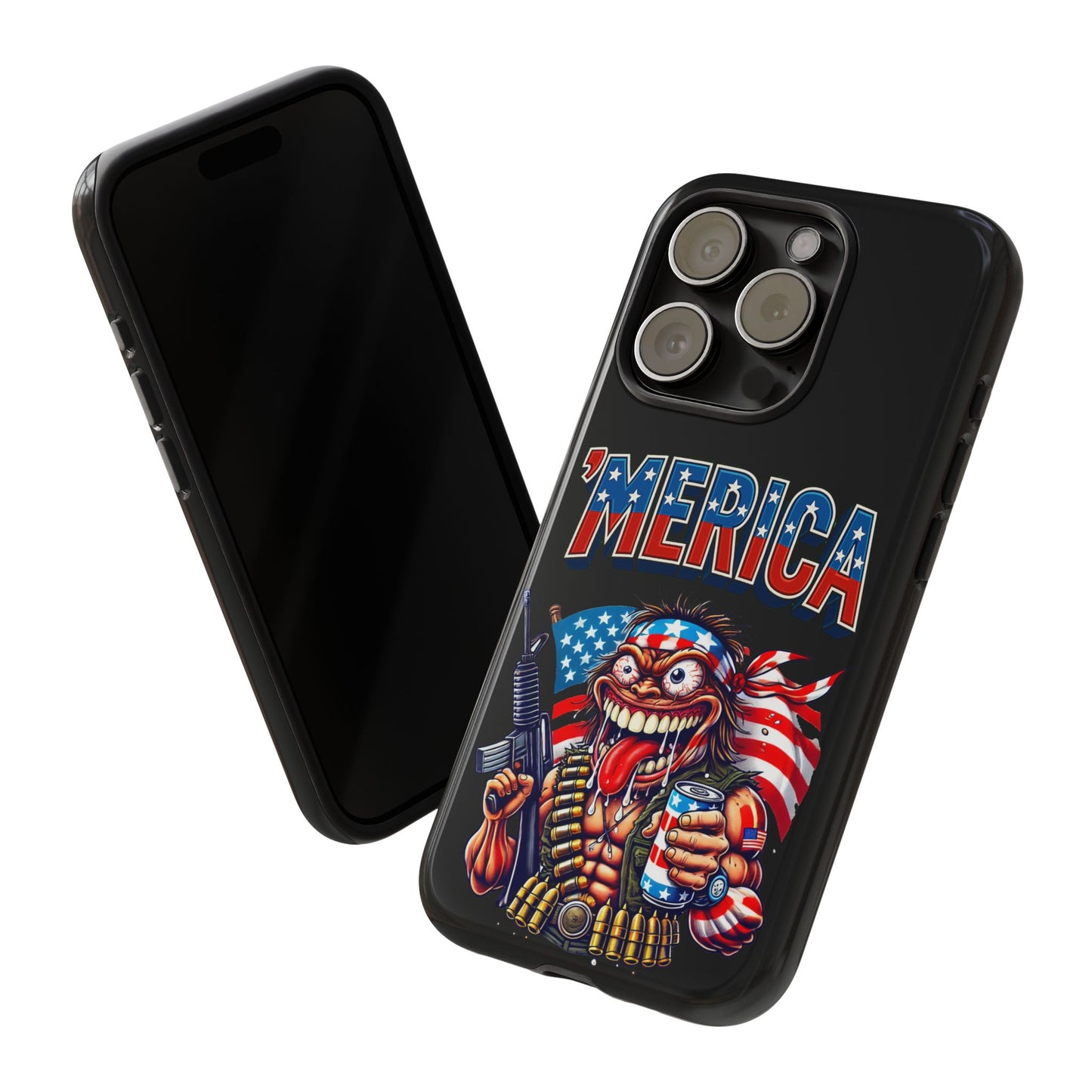 'MERICA Patriotic Phone Case — American Flag Madman Design