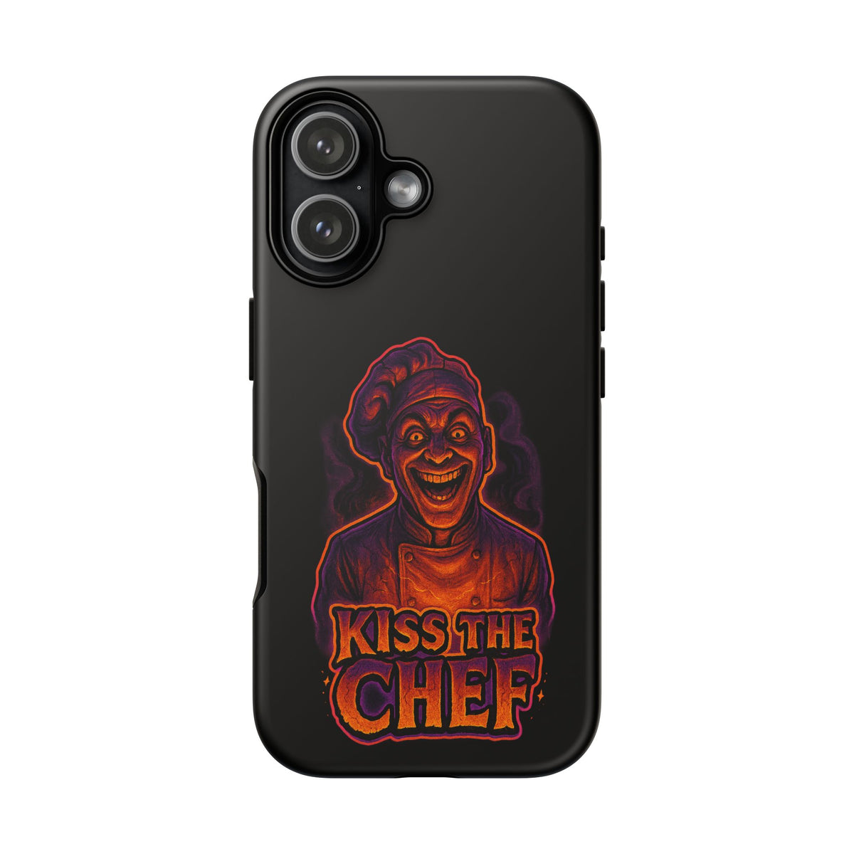 Phone Case — "Kiss the Chef" Neon Horror Chef Design