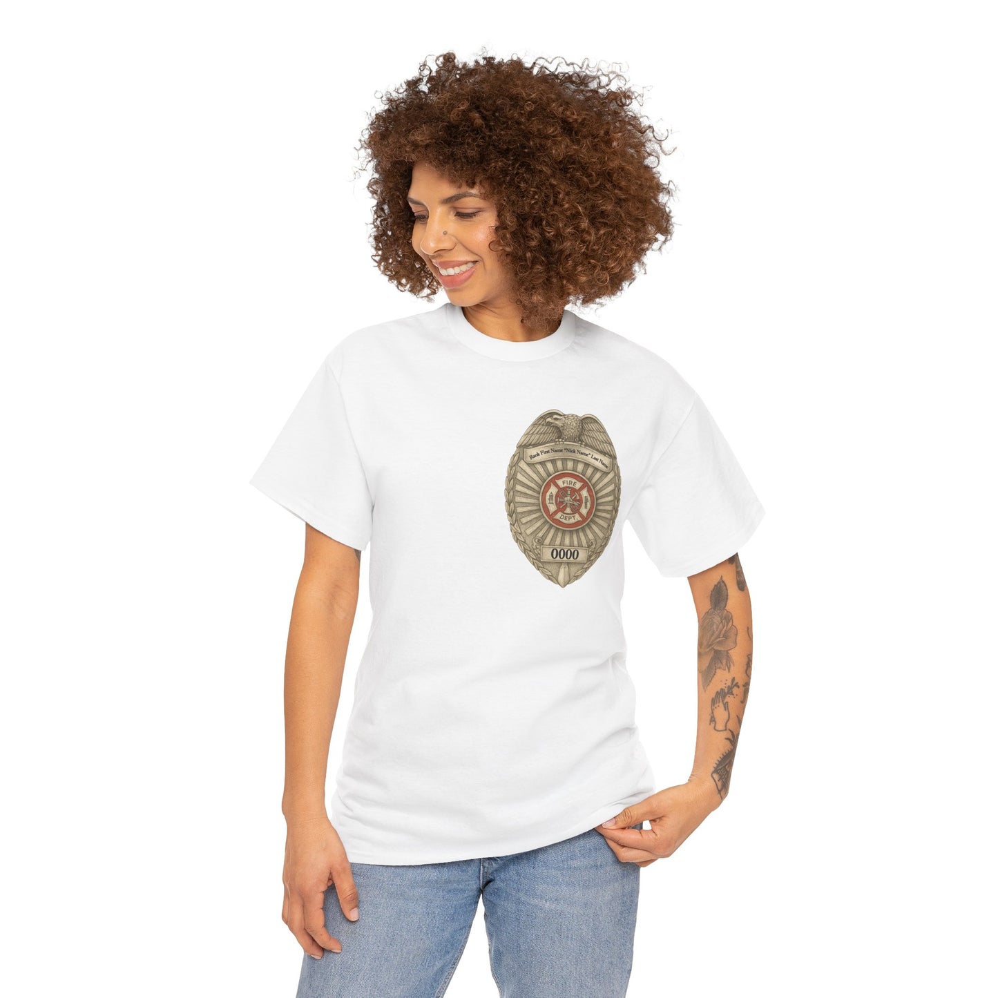 Flames Test Metal – Courage Firefighter Tee
