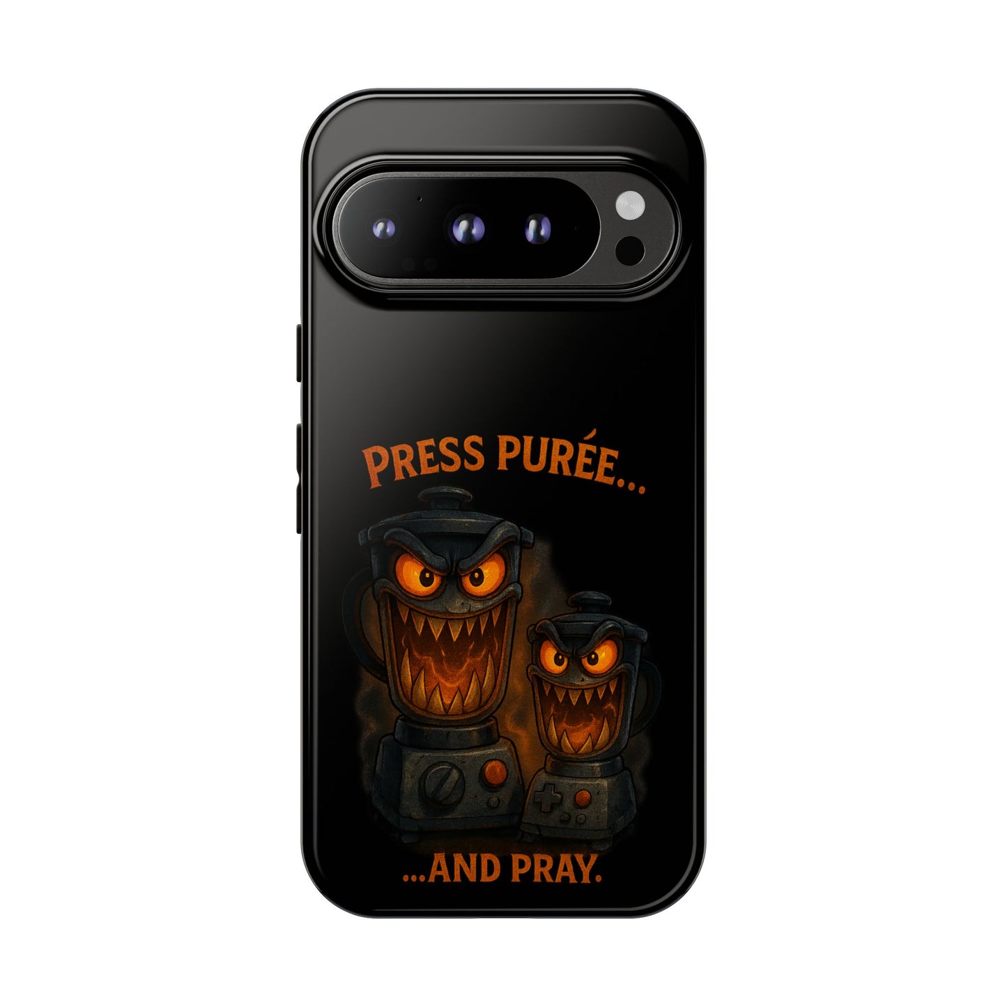 Phone Case - 'Press Purée...and Pray' Halloween Horror Protective Cover