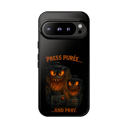 Phone Case - 'Press Purée...and Pray' Halloween Horror Protective Cover