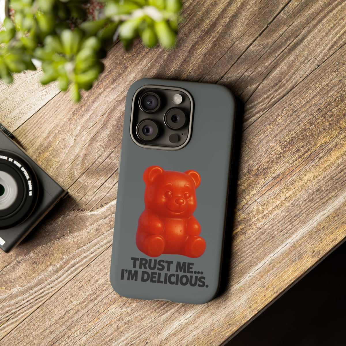 Phone Case — Red Gummy Bear 'Trust Me... I'm Delicious' Protective Case