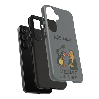 Phone Case - "We Will Resist" Cartoon Protest Design