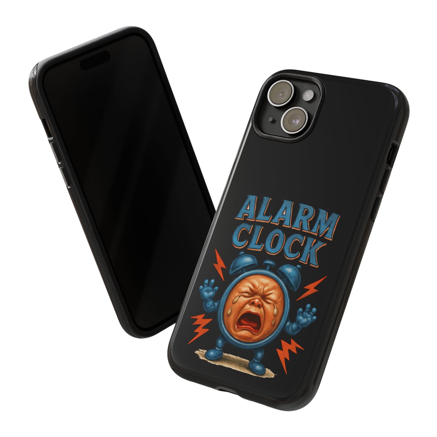 Phone Case — "Alarm Clock" Retro Screaming Clock Protective Cover