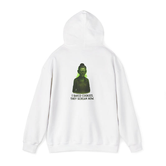 Grinch Cookie Hoodie – "I Baked Cookies. They Scream Now." Holiday Sweatshirt