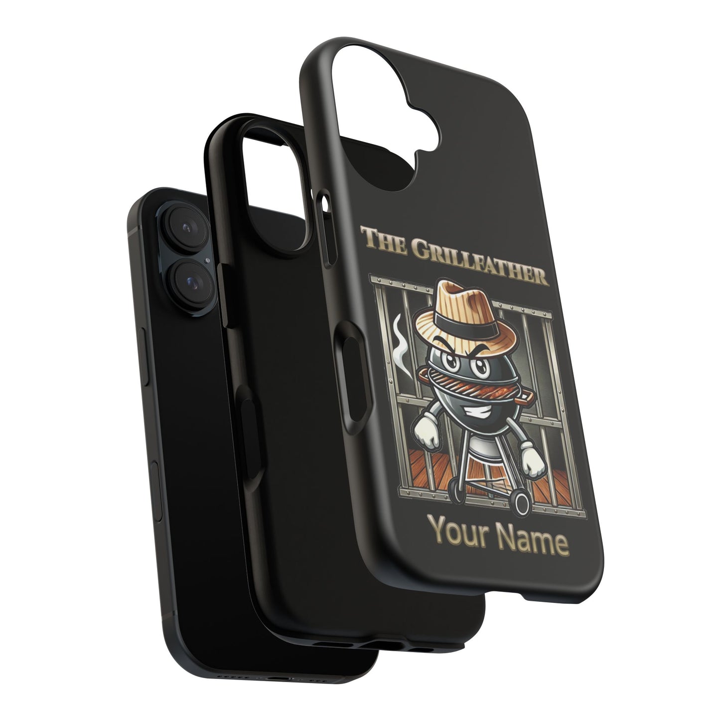 Grillfather Personalized Phone Case — Funny BBQ Smoker Design