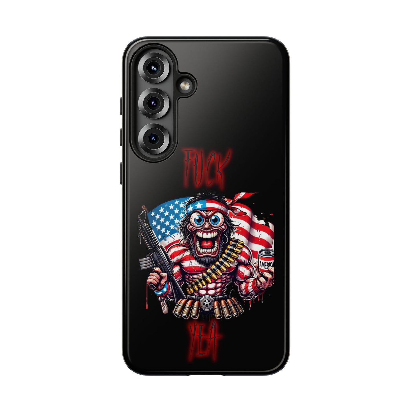 Phone Case — American Flag Skull Soldier Design (Tough Cases)