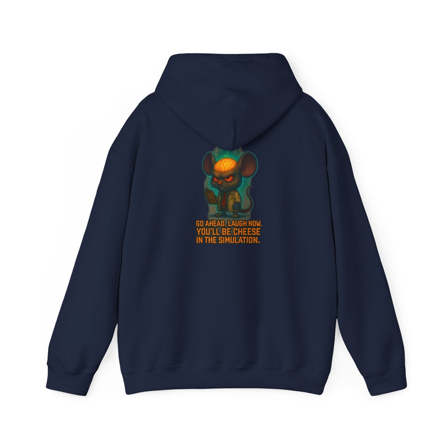 Creepy Mouse Hoodie — "Would Be Cheese in the Dark" Graphic Pullover