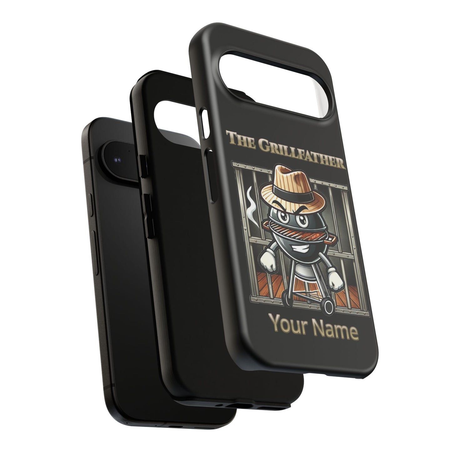 Grillfather Personalized Phone Case — Funny BBQ Smoker Design