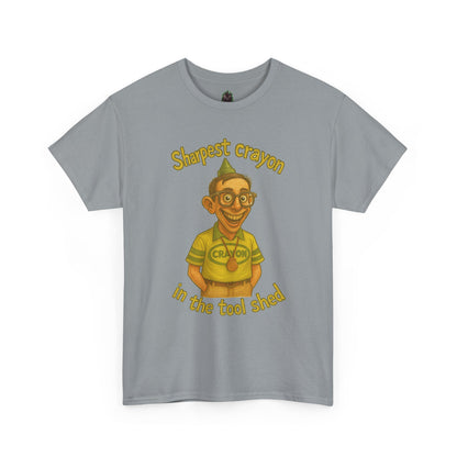 Sharpest Crayon in the Tool Shed T-Shirt | Funny Retro Character Tee