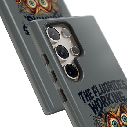 Phone Case — Retro Horror Graphic “The Fluoride’s Working” Shock Art
