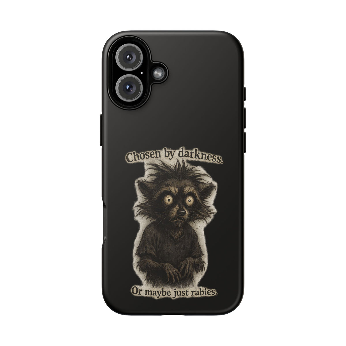 Phone Case - "Chosen by Darkness (Or Maybe Just Rabies)" Cute Creepy Retro Creature Protective Case