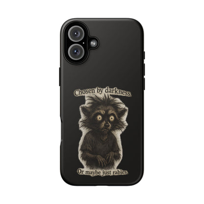 Phone Case - "Chosen by Darkness (Or Maybe Just Rabies)" Cute Creepy Retro Creature Protective Case