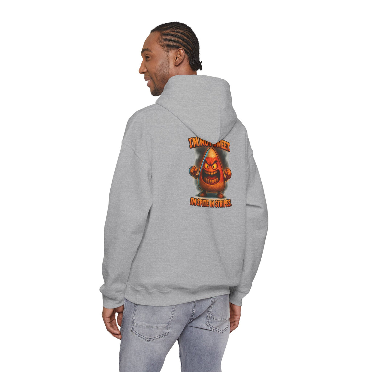 Hoodie — Angry Gnome Graphic "I'm No Gnome, In Spite of Stripes"