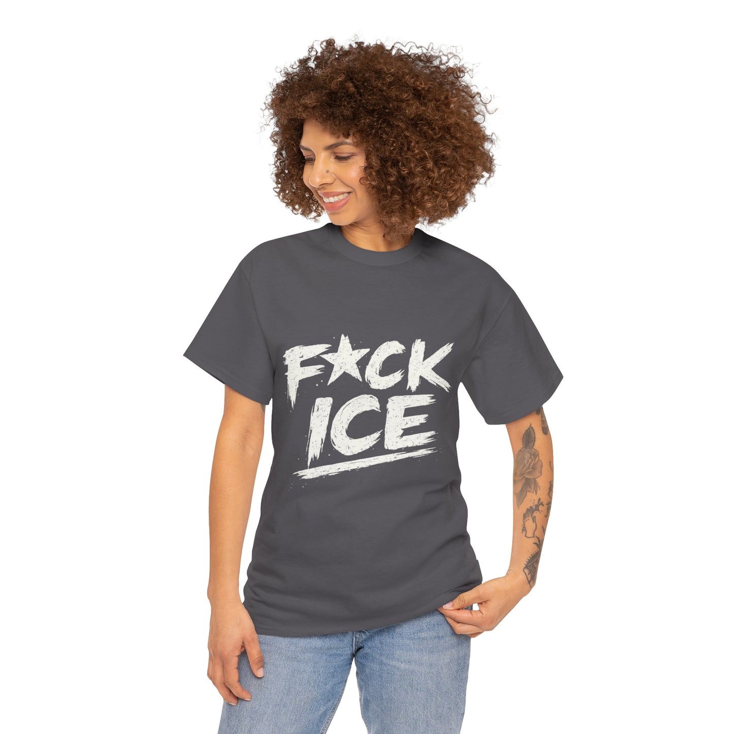 Fuck ICE T-Shirt | Protest Political Statement, Grunge Text Design