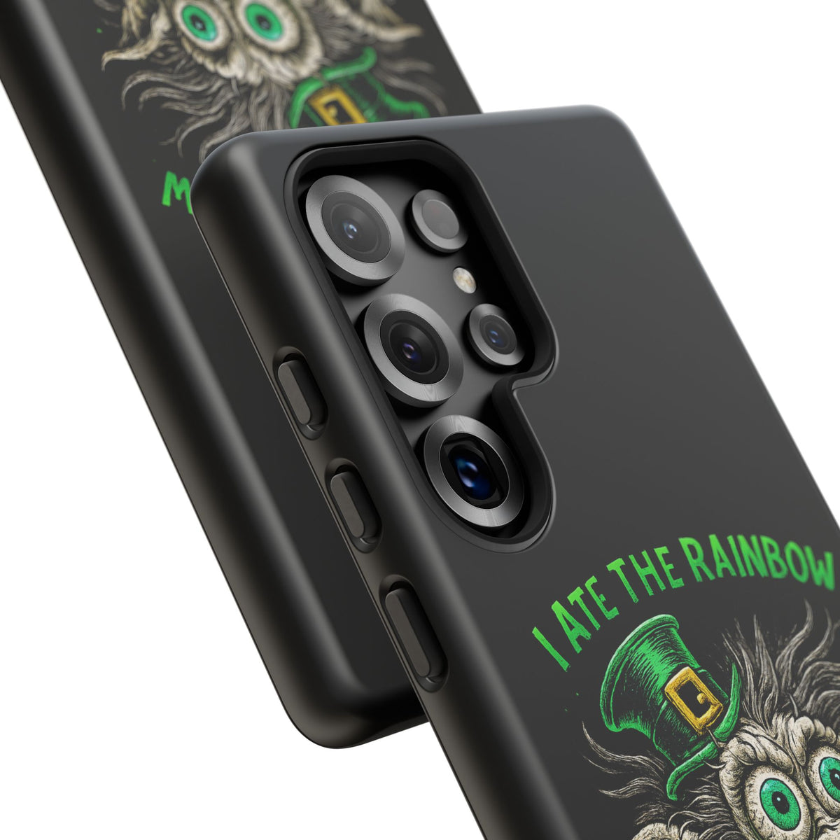 St. Patrick's Horror Phone Case — "I Ate the Rainbow, The Gold Screamed" Lucky Goblin Design