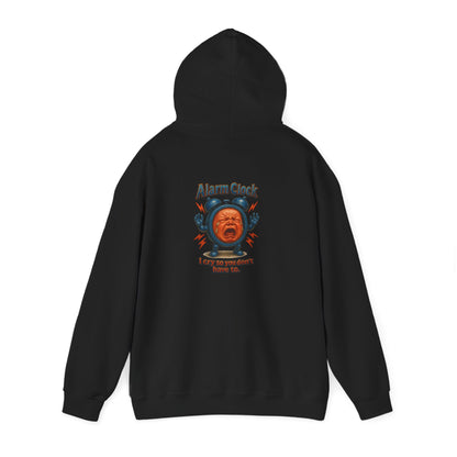 Angry Baby Graphic Hoodie - "Alram Clock" Retro Illustration Pullover