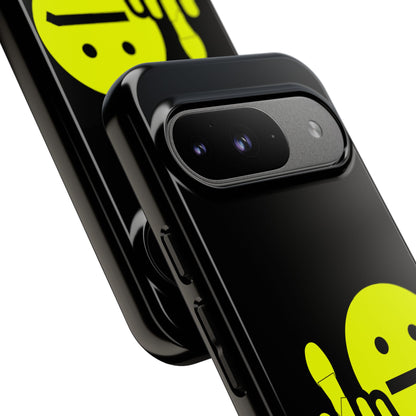 Phone Case — Neon Middle Finger Emoji Graphic