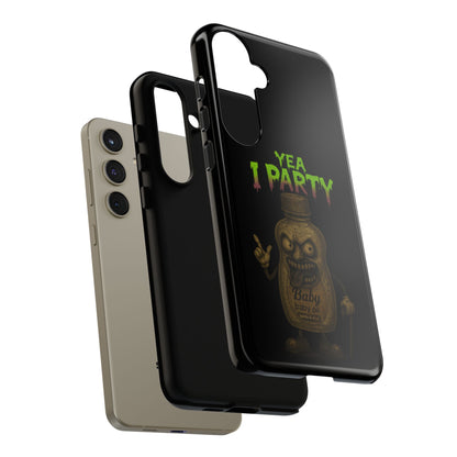 Phone Case — 'Yea I Party' Creepy Baby Bottle Graphic