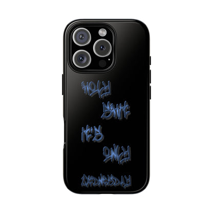Phone Case — Blue Neon Graffiti "Tough Cases" Protective Cover