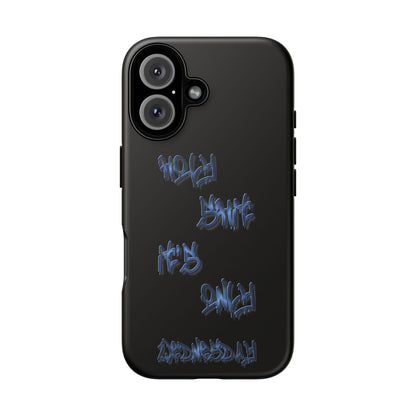 Phone Case — Blue Neon Graffiti "Tough Cases" Protective Cover