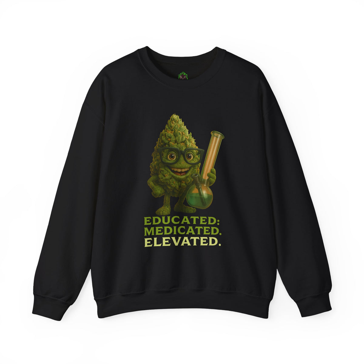 Educated. Medicated. Elevated. Crewneck Sweatshirt – Bud Edition