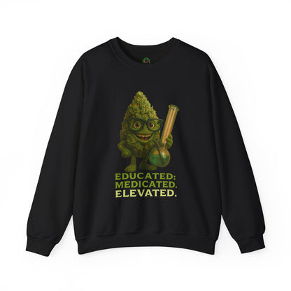 Educated. Medicated. Elevated. Crewneck Sweatshirt – Bud Edition