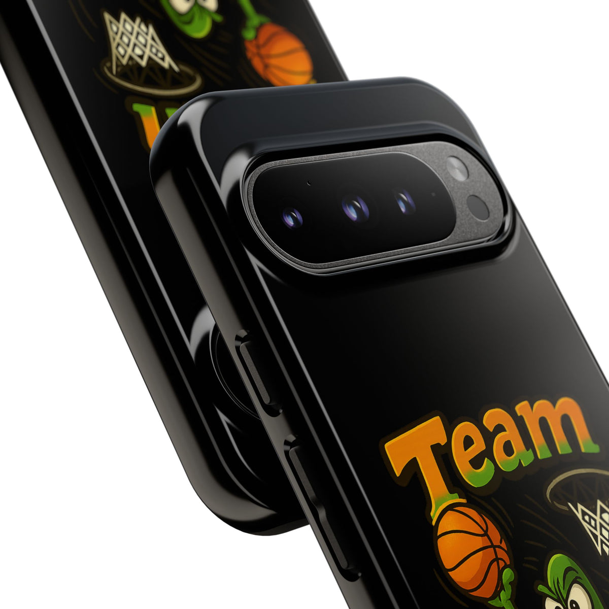 Team Player Basketball Phone Case — Cute Cartoon Pickle Dunk Phone Cover