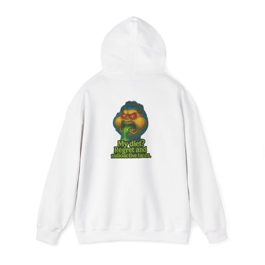 Hoodie —  'My Diet? Regret and Radioactive Tacos' Graphic Hoodie