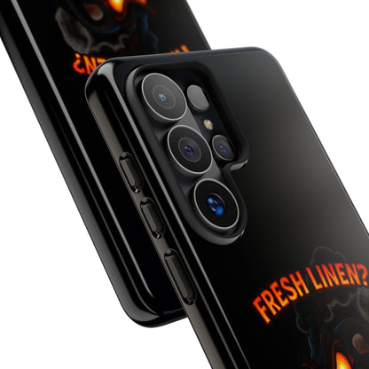 Phone Case — 'Fresh Linen? I Smell Fear.' Spooky Pumpkin Horror Protective Case