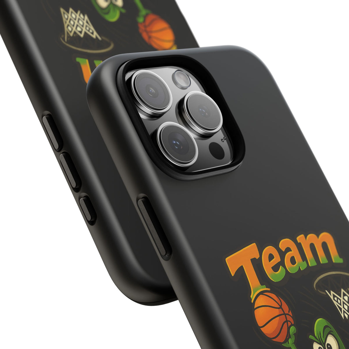 Team Player Basketball Phone Case — Cute Cartoon Pickle Dunk Phone Cover
