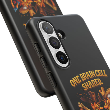 Phone Case — 'One Braincell Shared, Constantly Fighting for Custody' Funny Rivalry Cartoon