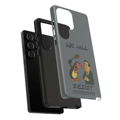Phone Case - "We Will Resist" Cartoon Protest Design