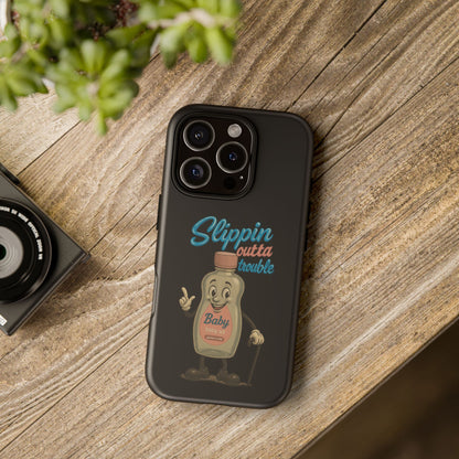 Phone Case — Retro 'Slippin Outta Trouble' Baby Bottle Design