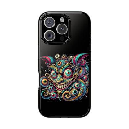 Psychedelic Mischief Phone Case — Colorful Grinning Monster Design