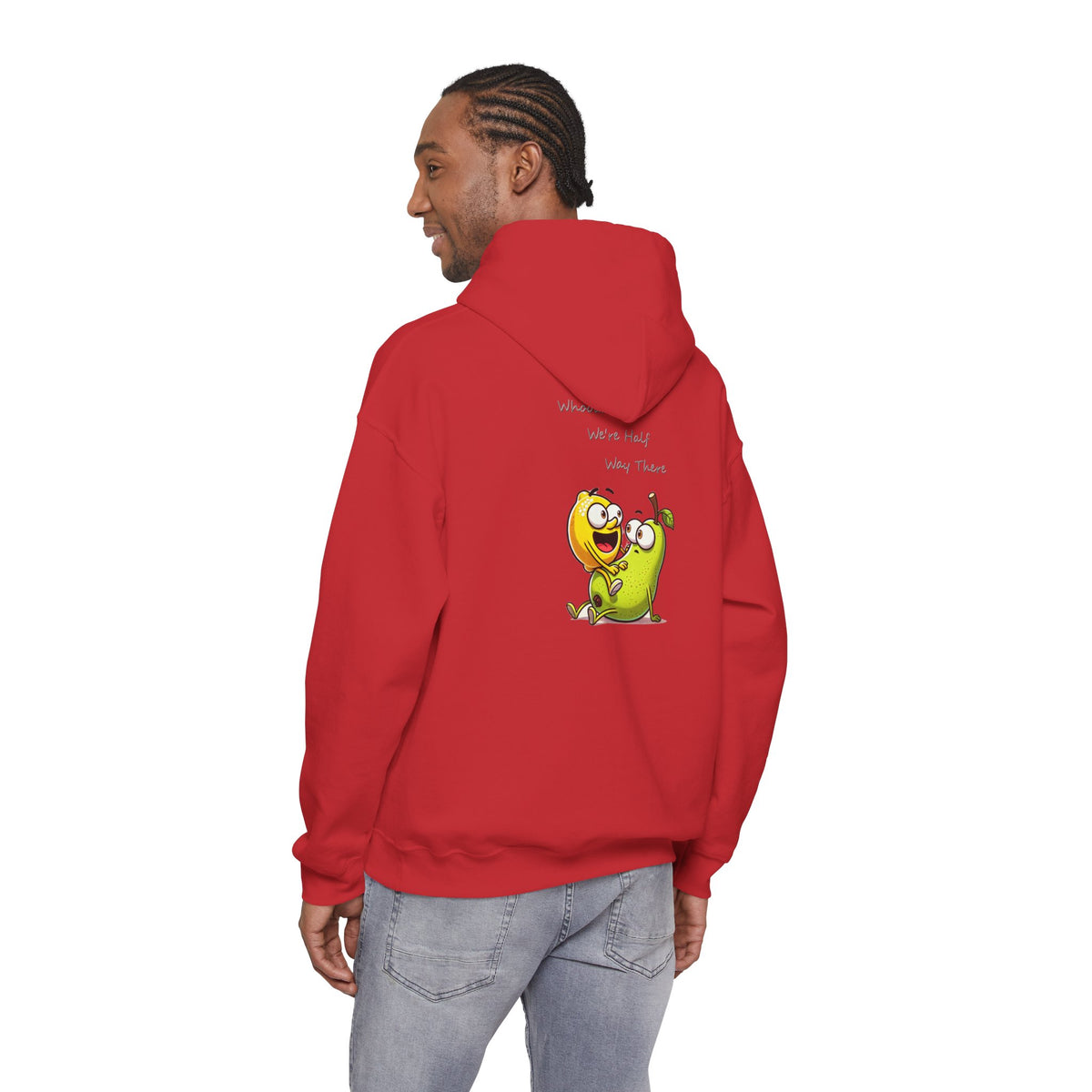 Hoodie - "When We’re Half, We’re There" Cute Mango & Pear Friendship Hoodie