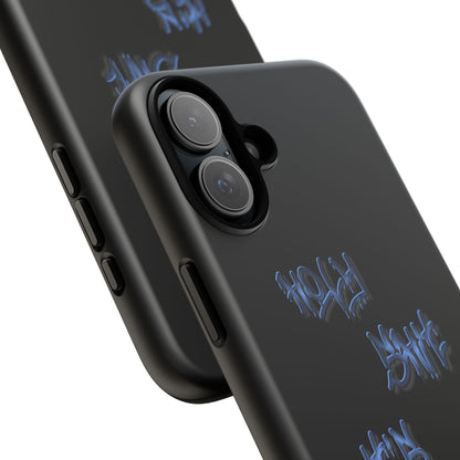 Phone Case — Blue Neon Graffiti "Tough Cases" Protective Cover