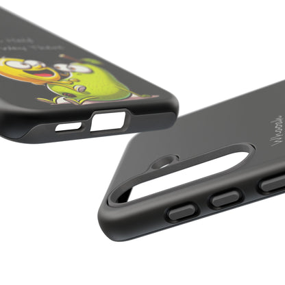 Phone Case - Playful Pear & Lemon Illustration with “Whooah We're Half Way There”