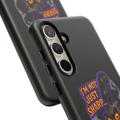Knife Graphic Phone Case — "I'm Not Just Sharp... I'm Psycho-Sharp" Horror Phone Cover